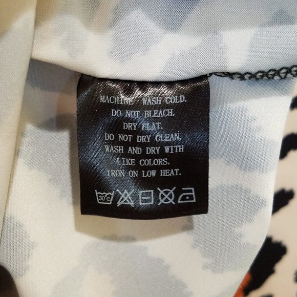 blouse sleeveless animal print leopard brown black - Picture 3 of 5